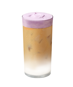 Peet's Coffee Iced Vanilla Latte with Ube Dream Top
